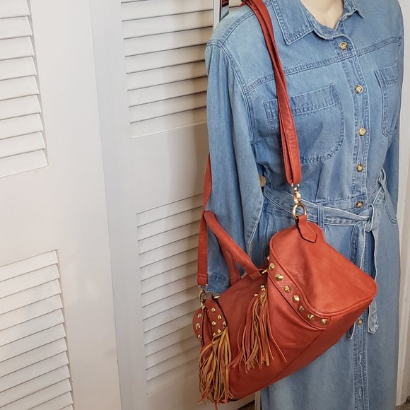 Handbags - Great Condition! Coral Barrel Shaped Bag